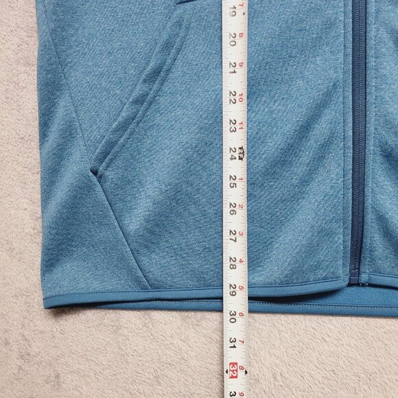 AFTCO Vest Mens Large Blue AFTech Performance Fleece Zip Pockets Fishing Casual - Picture 5 of 8